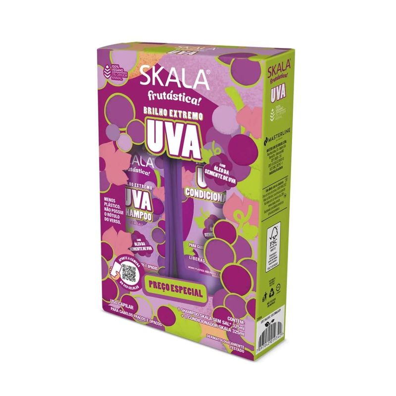 SKALA - Shampoo Acondicionador Uva Skala Frutástica 325ml Duo Pack