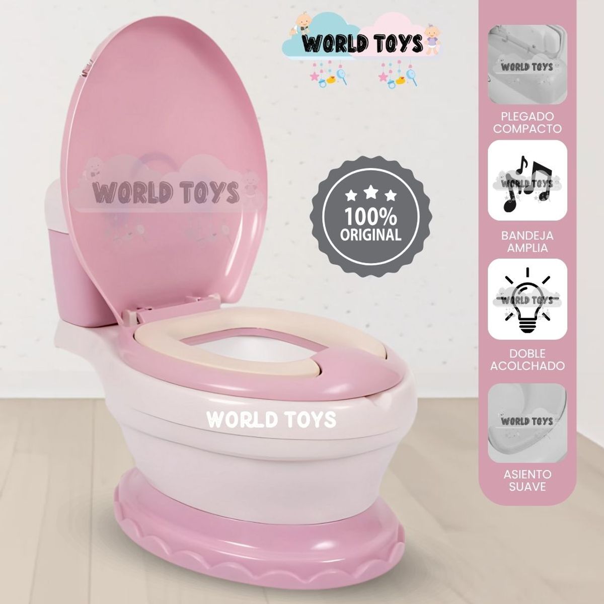 BABY HAPPY - Baño Interactivo para Niños «PUPPY» Pink