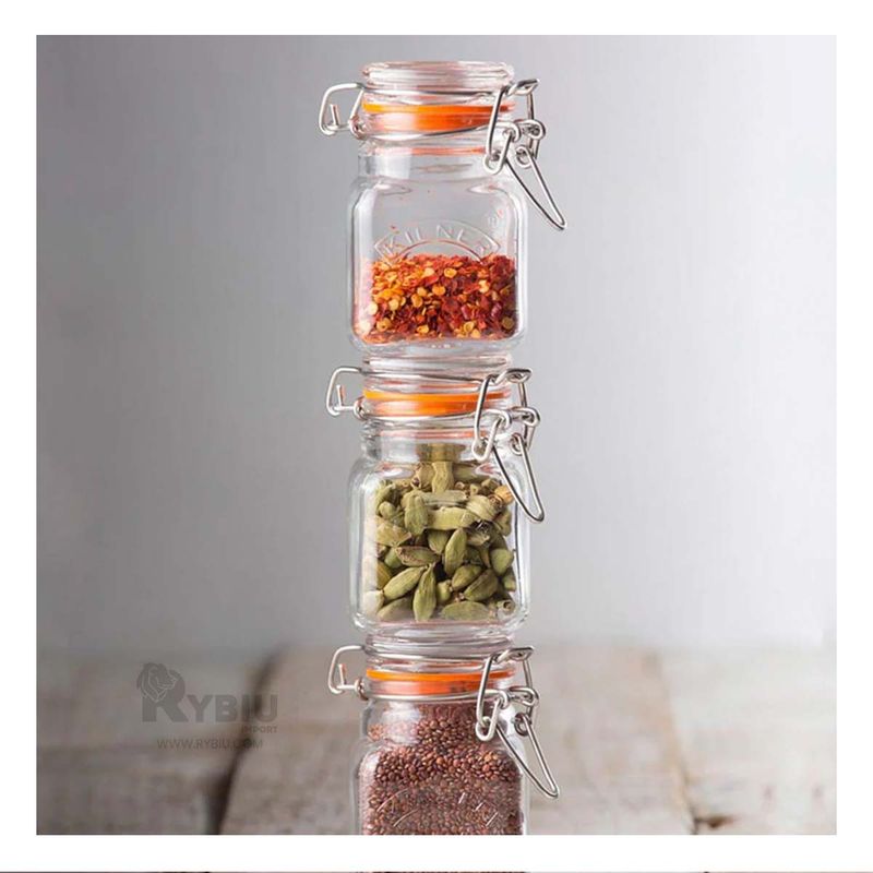 RYBIU IMPORT - Pack3 Frasco de Vidrio Set de 3 con Capacidad para 100 ml