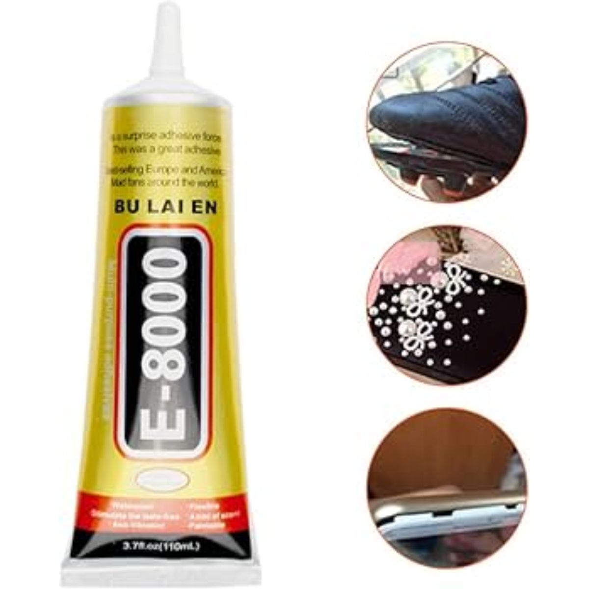 GENERICO - 2 Und. Pegamento Textil E8000 Para Telas Pedrería Bisutería