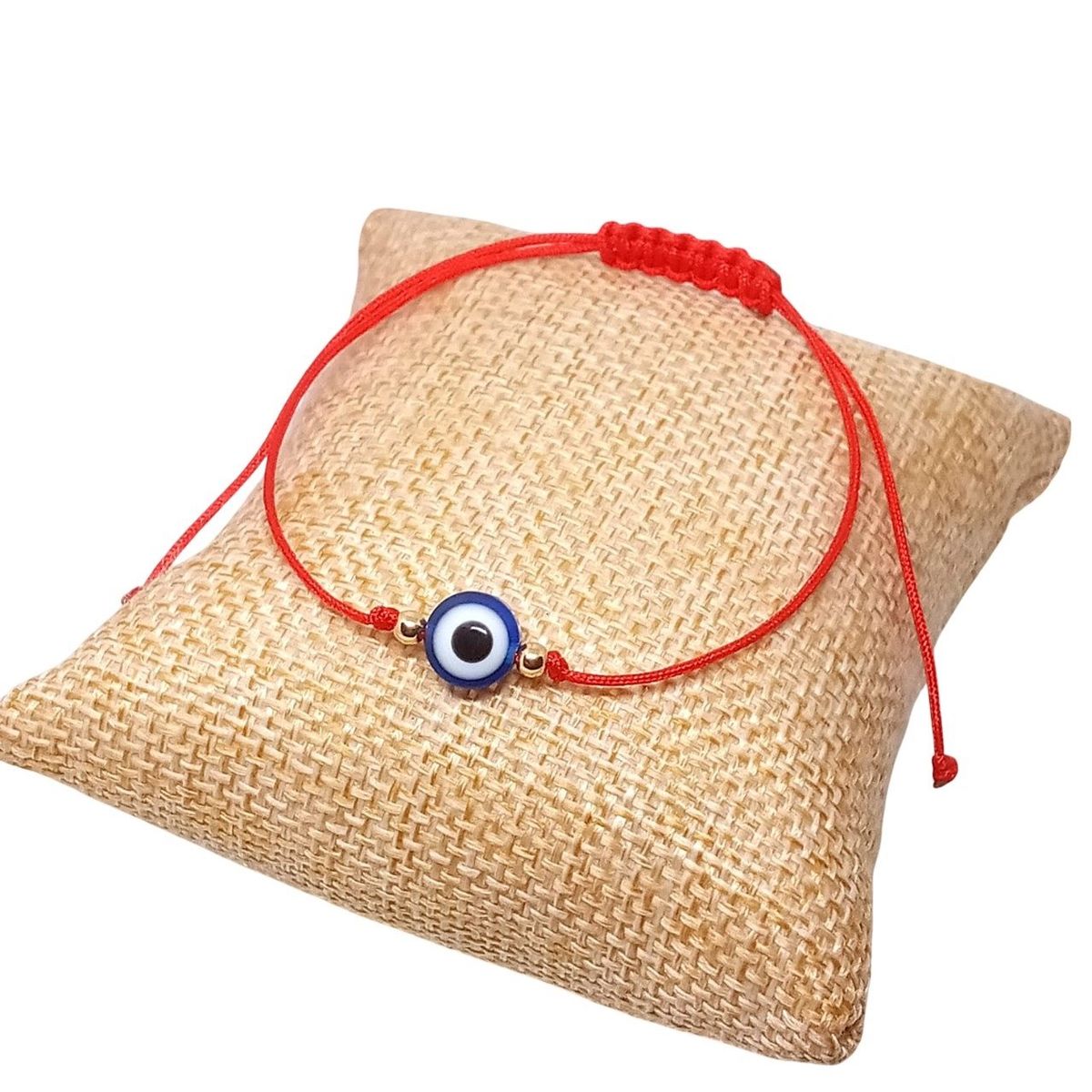 LUCYANA JOYAS Y ACCESORIOS - Pulsera para Parejas de hilo rojo con Ojo Turco azul - Joyas Lucyana