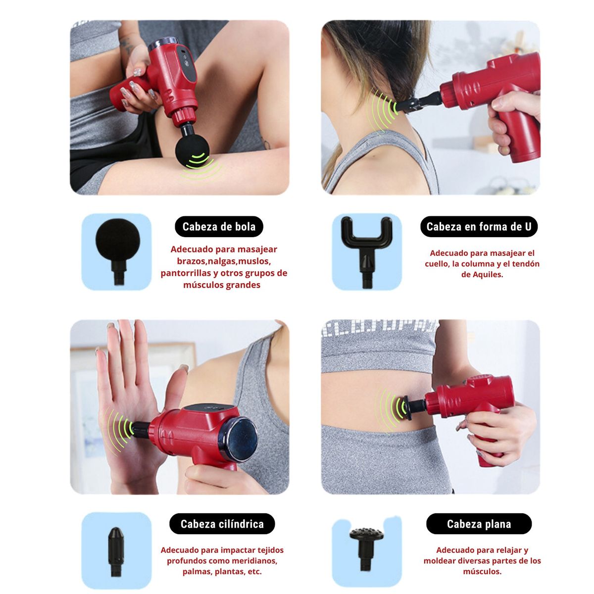 VICTORIA - Masajeador Muscular De Pistola De 20 Velocidades Digital