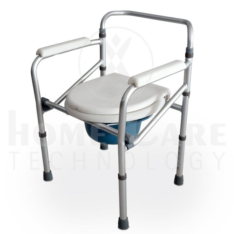 GENERICO - Silla Sanitaria Inodoro De Aluminio Sin Ruedas