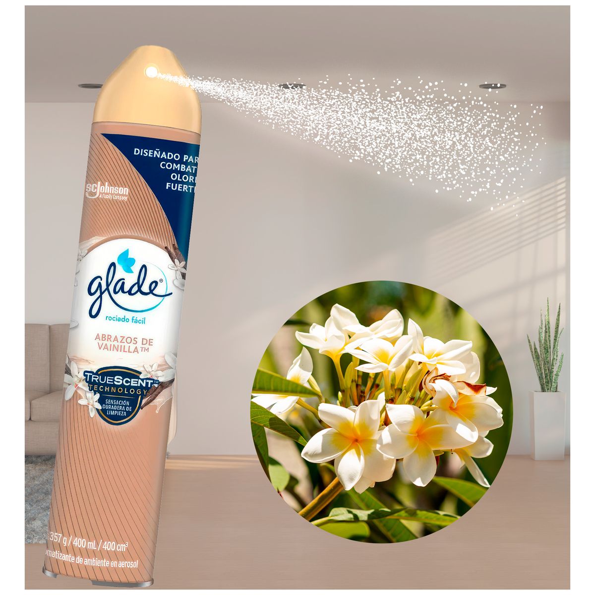 GLADE - Ambientador Glade Spray 400ml Vainilla
