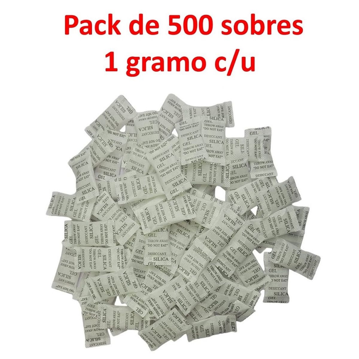 GENERICO - Silica Gel Sobre 1g x 500 sobres Original Sellada