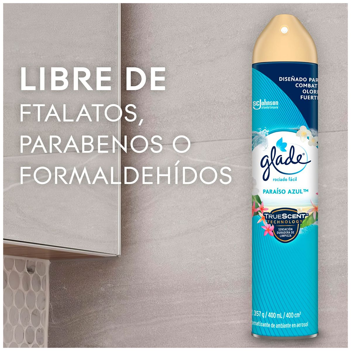 GLADE - Ambientador Glade Spray 400ml Paraíso Azul