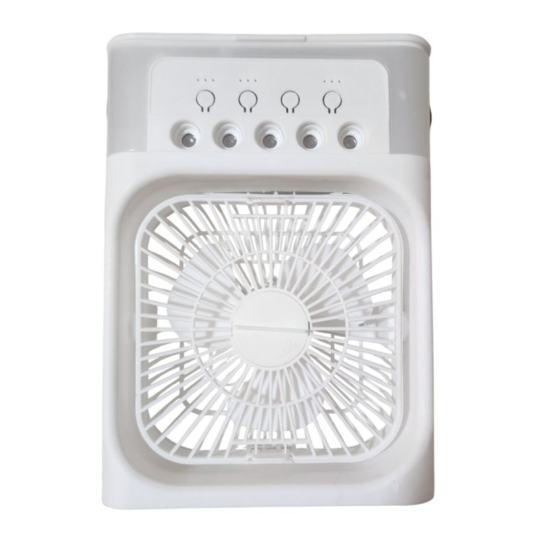 GENERICO - Ventilador portátil humidificador con luz LED - Blanco