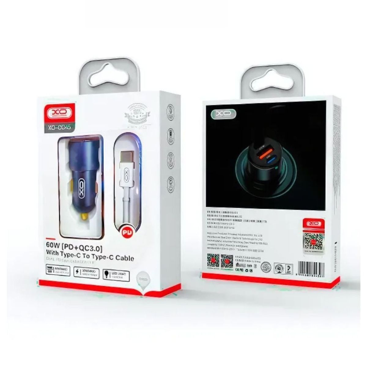 GENERICO - Cargador 2 entradas Tipo C para Autos - XO-CC45