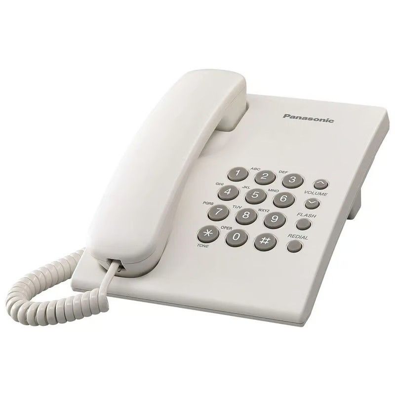 PANASONIC - TELÉFONO FIJO PANASONIC ALÁMBRICO NEGRO KX-TS500LW