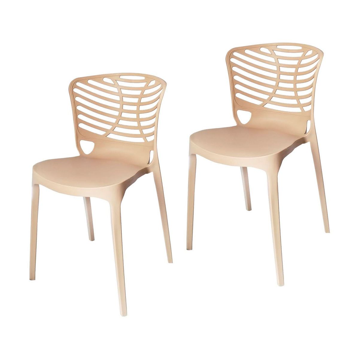 ARKIMUEBLES - Silla de polipropileno modelo Florence arena - set x 2 sillas