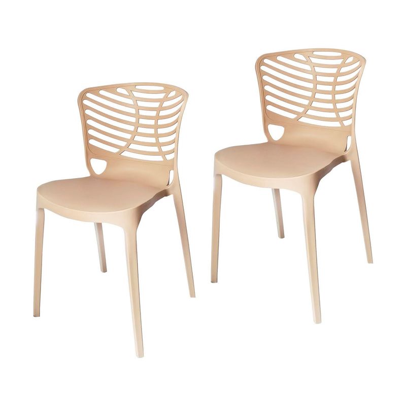 ARKIMUEBLES - Silla de polipropileno modelo Florence arena - set x 2 sillas