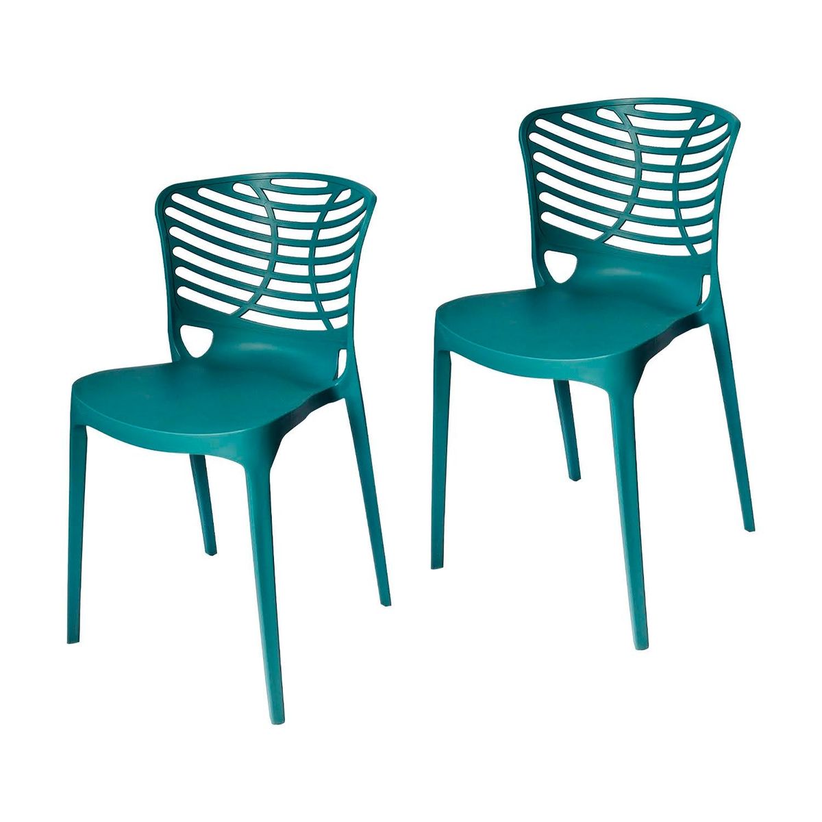 ARKIMUEBLES - Silla de polipropileno modelo Florence cobalto - set x 2 sillas