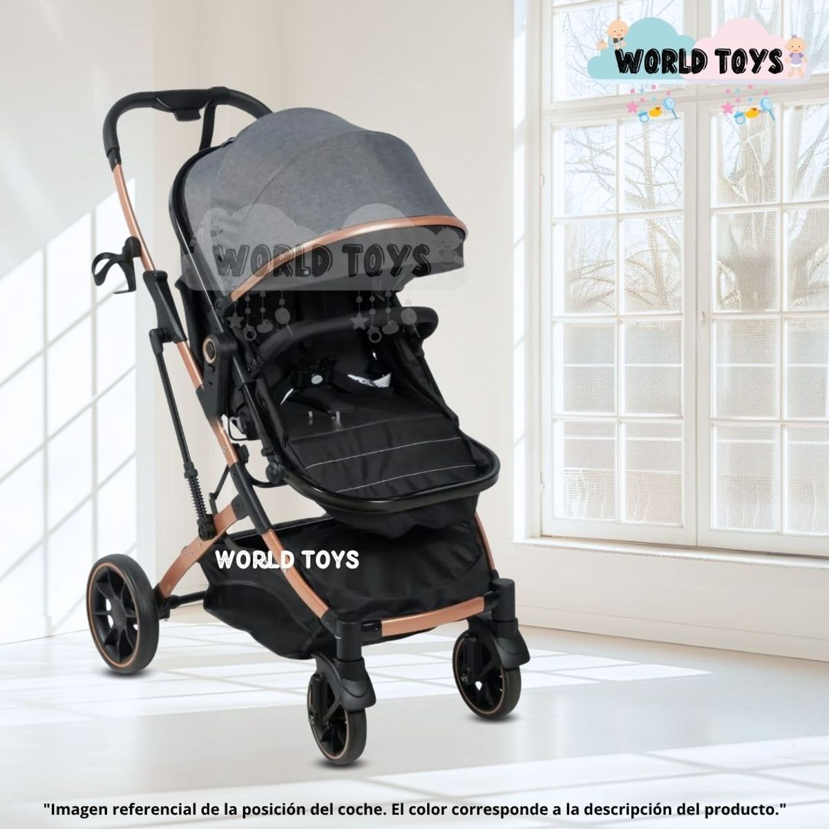 EBABY - Coche Moisés Travel System «BREYELL» de Lujo Blue