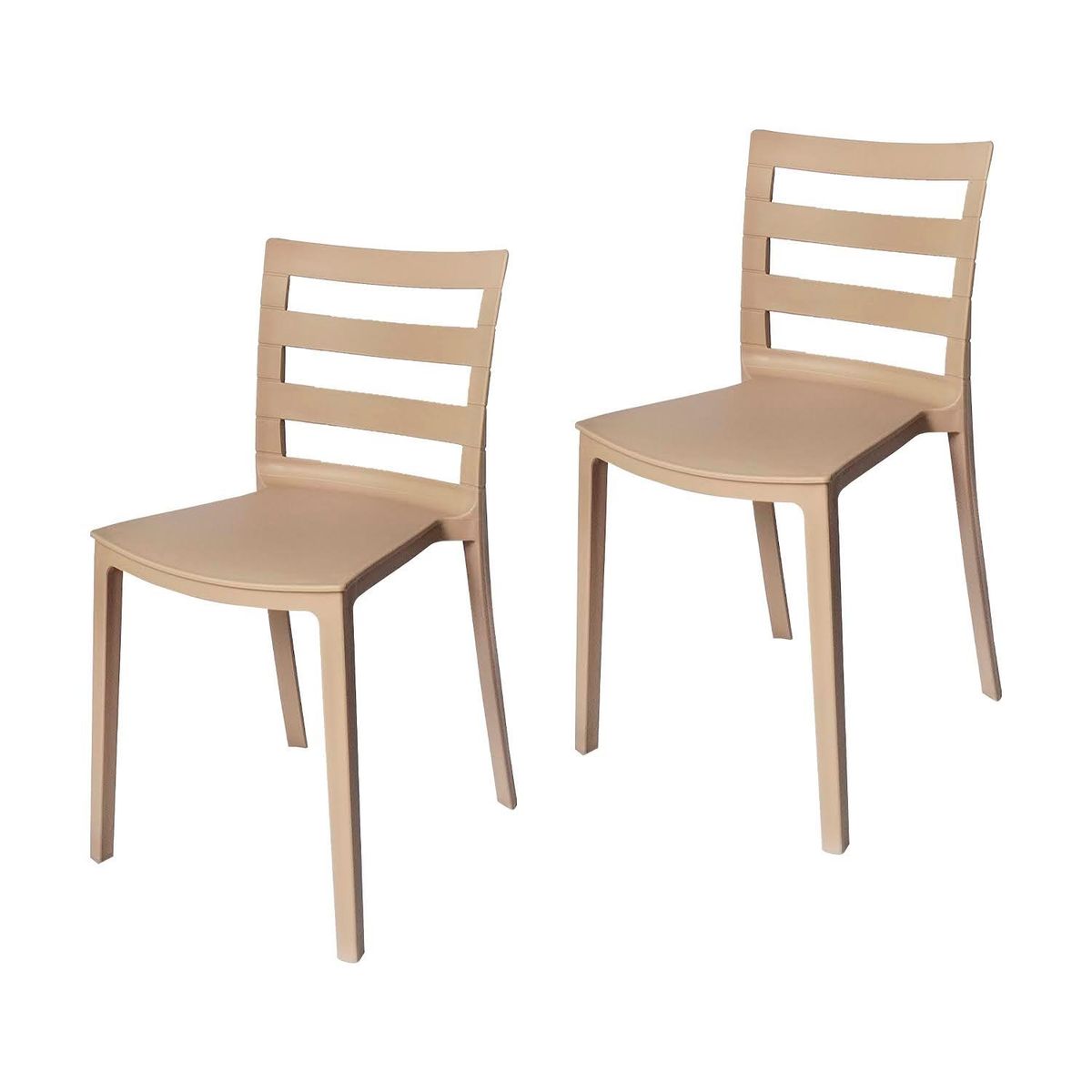 ARKIMUEBLES - Silla de polipropileno modelo Antonella arena - set x 2 sillas