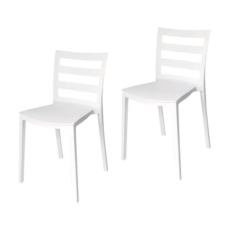 ARKIMUEBLES - Silla de polipropileno modelo Antonella blanco - set x 2 sillas