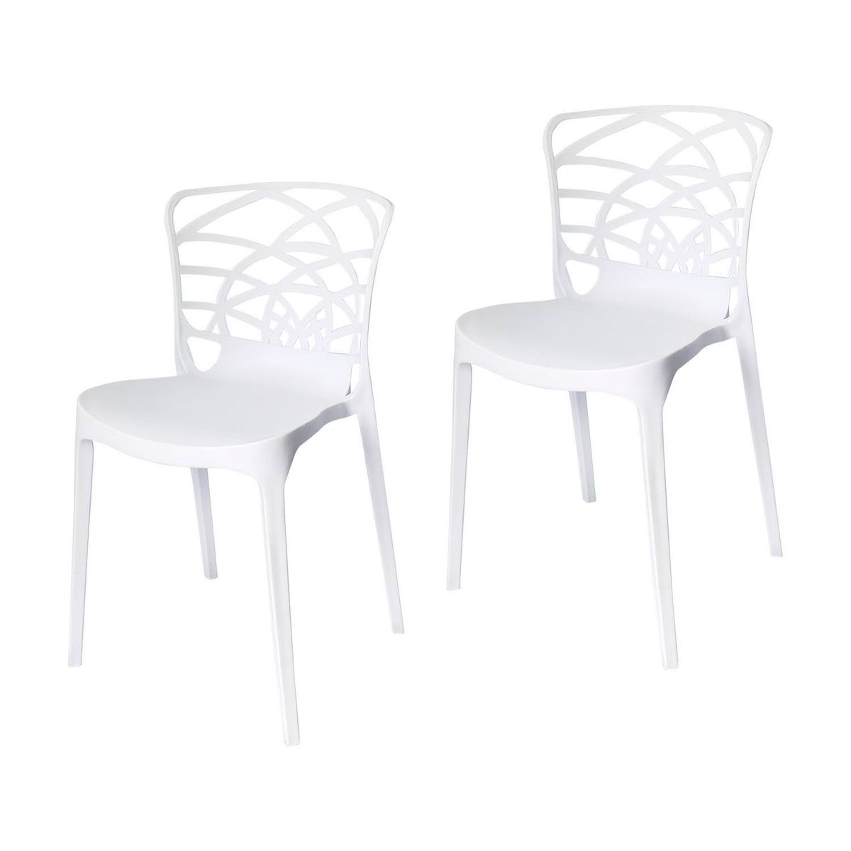 ARKIMUEBLES - Silla de polipropileno modelo Charlize blanco - set x 2 sillas