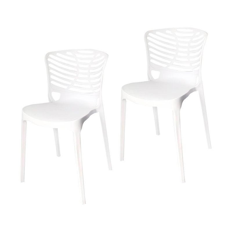 ARKIMUEBLES - Silla de polipropileno modelo Florence blanco - set x 2 sillas