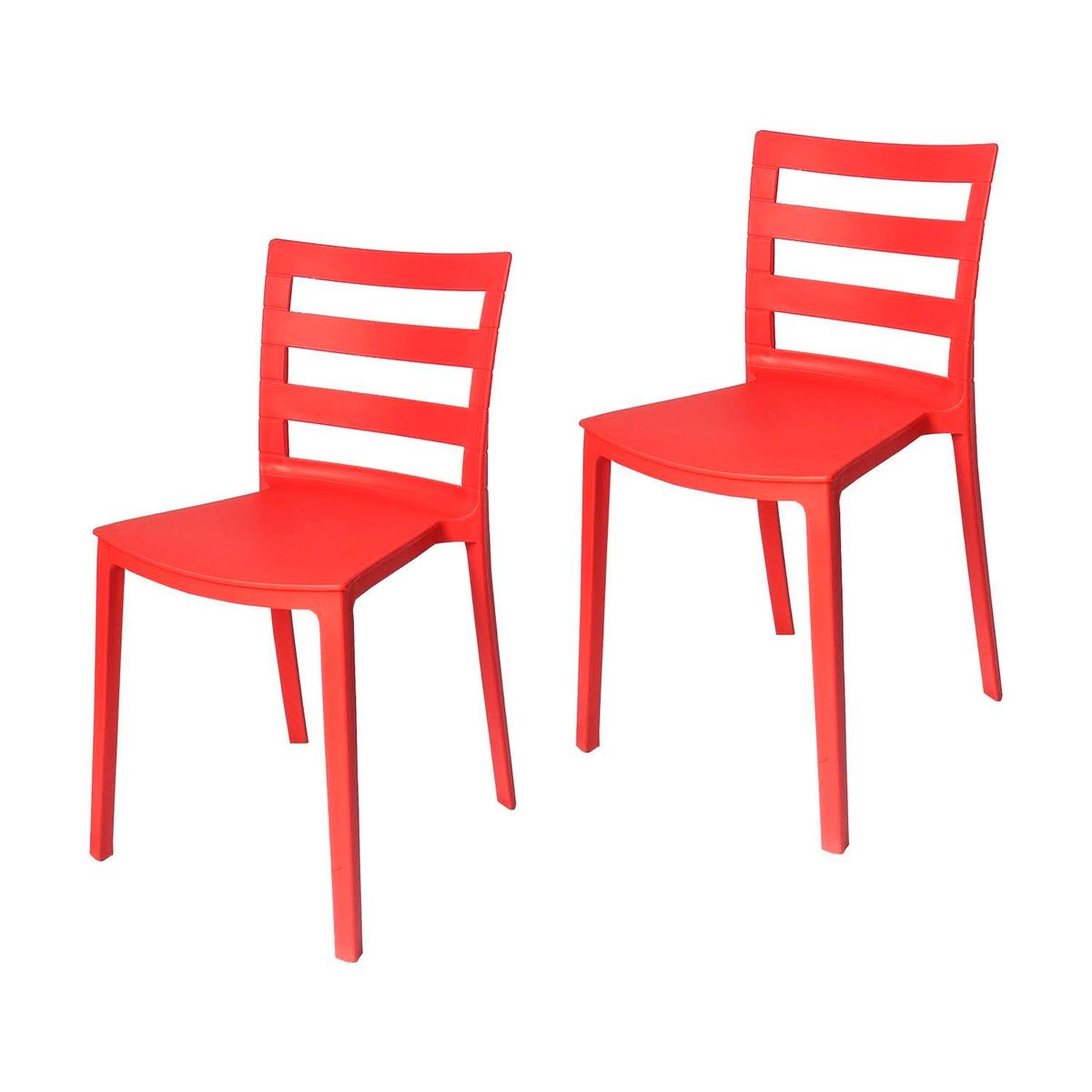 ARKIMUEBLES - Silla de polipropileno modelo Antonella rojo - set x 2 sillas
