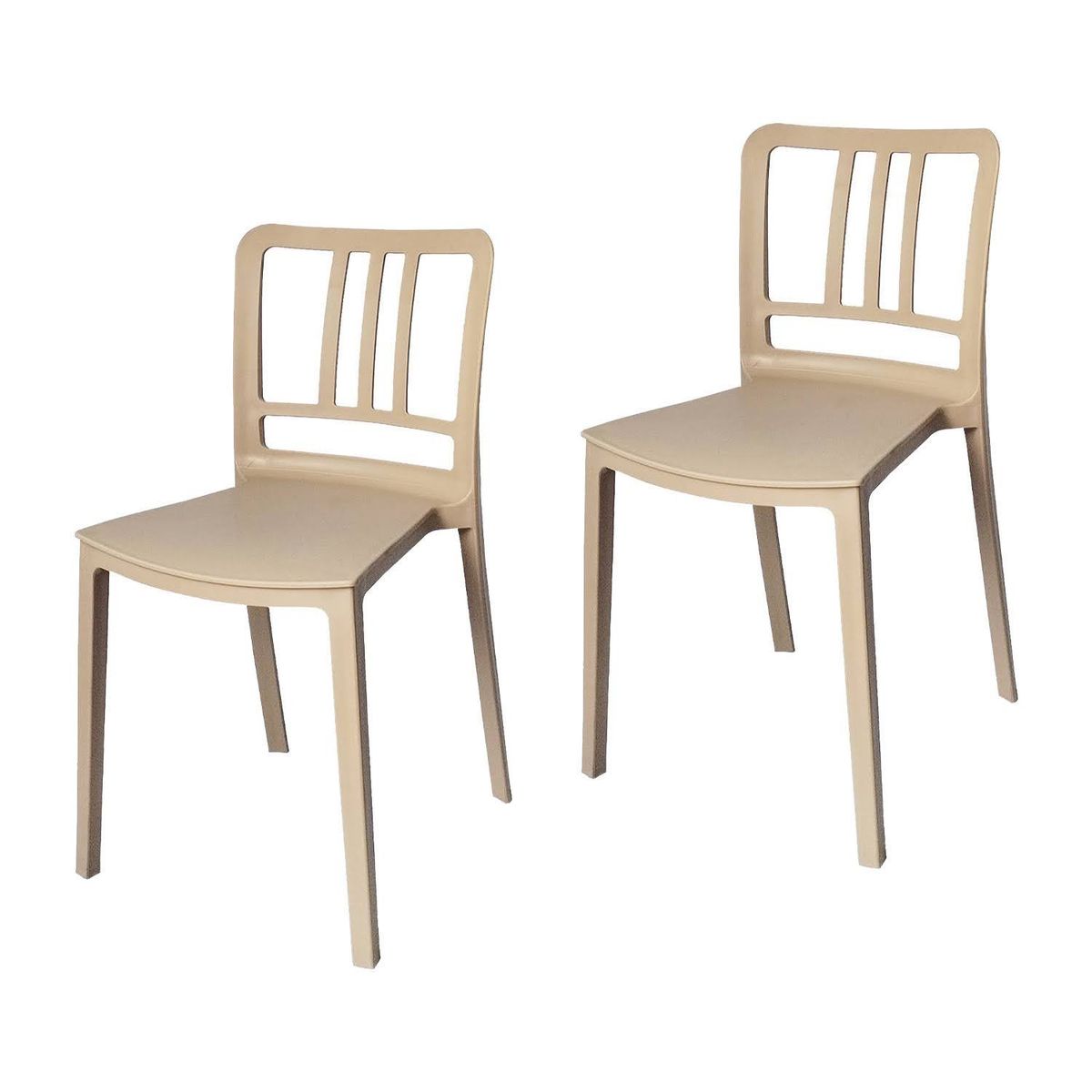 ARKIMUEBLES - Silla de polipropileno modelo Charlotte arena - set x 2 sillas