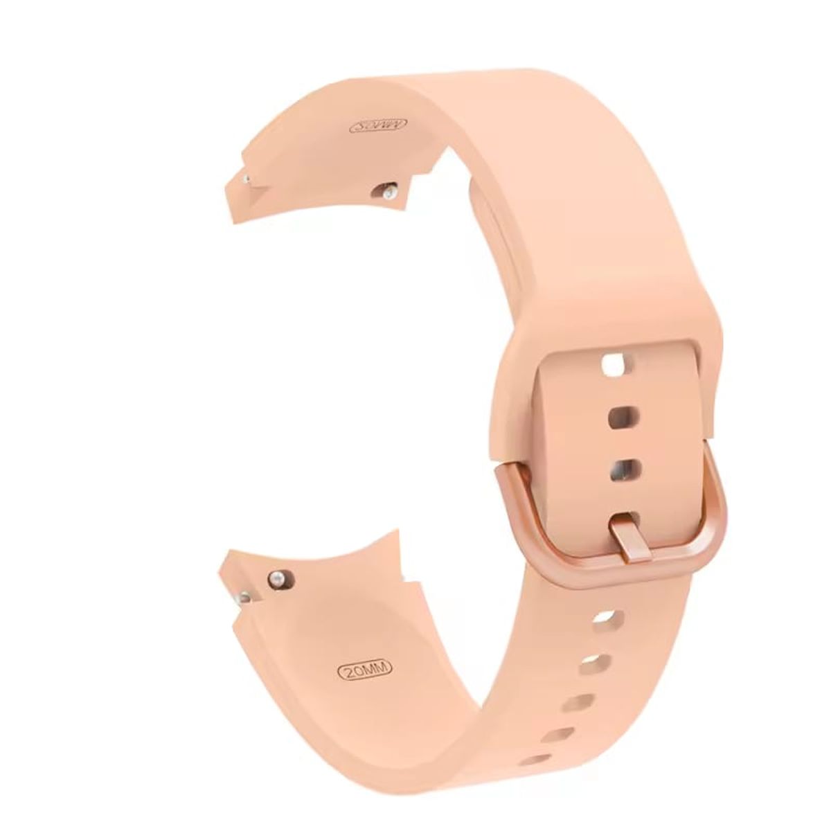 GENERICO - Correa Silicona Liso Para Galaxy Watch 7-6-5-4 Fe DURAZNO