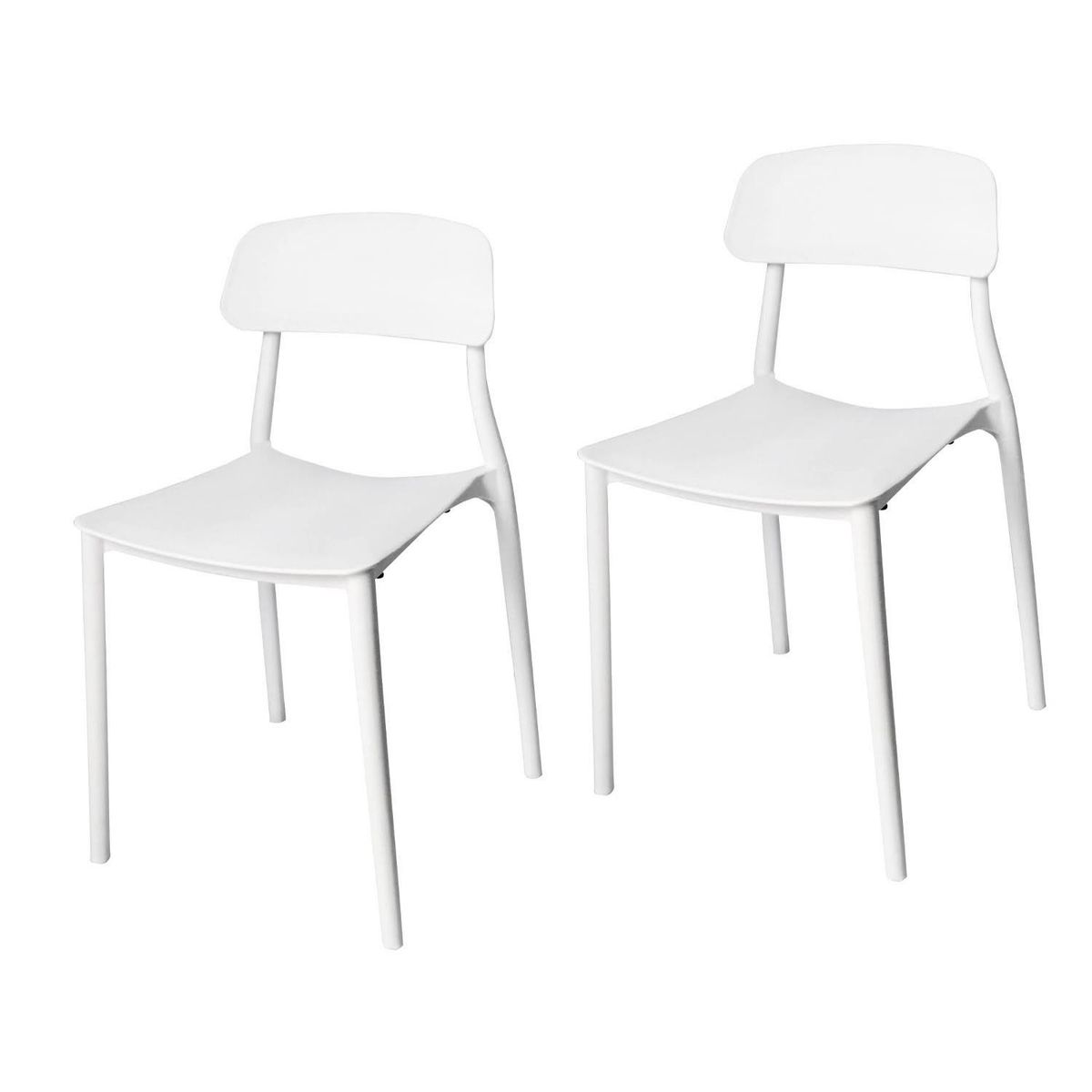ARKIMUEBLES - Silla de polipropileno modelo Alisson blanco - set x 2 sillas