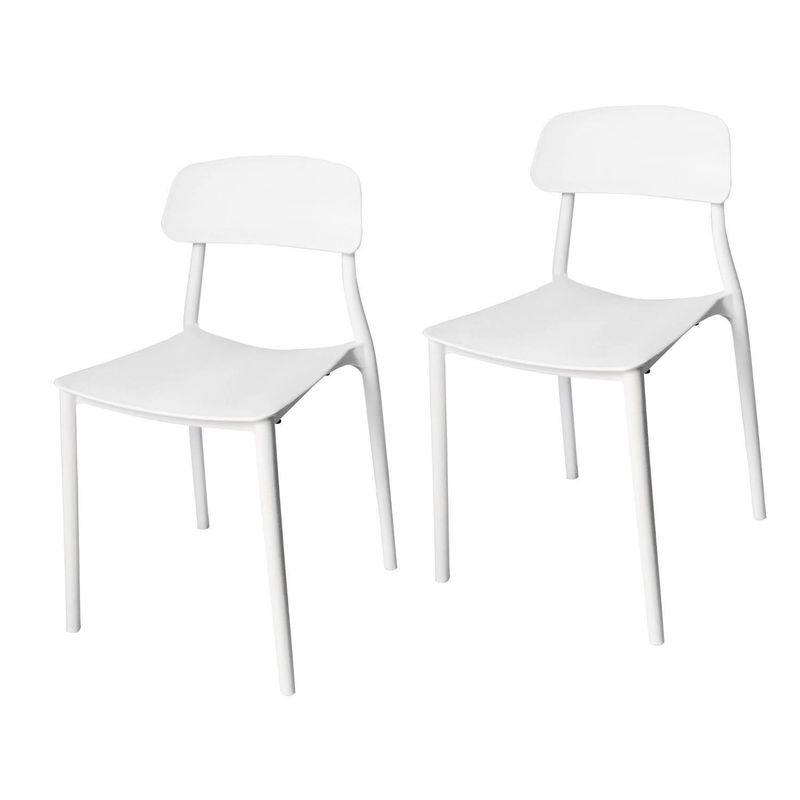 ARKIMUEBLES - Silla de polipropileno modelo Alisson blanco - set x 2 sillas