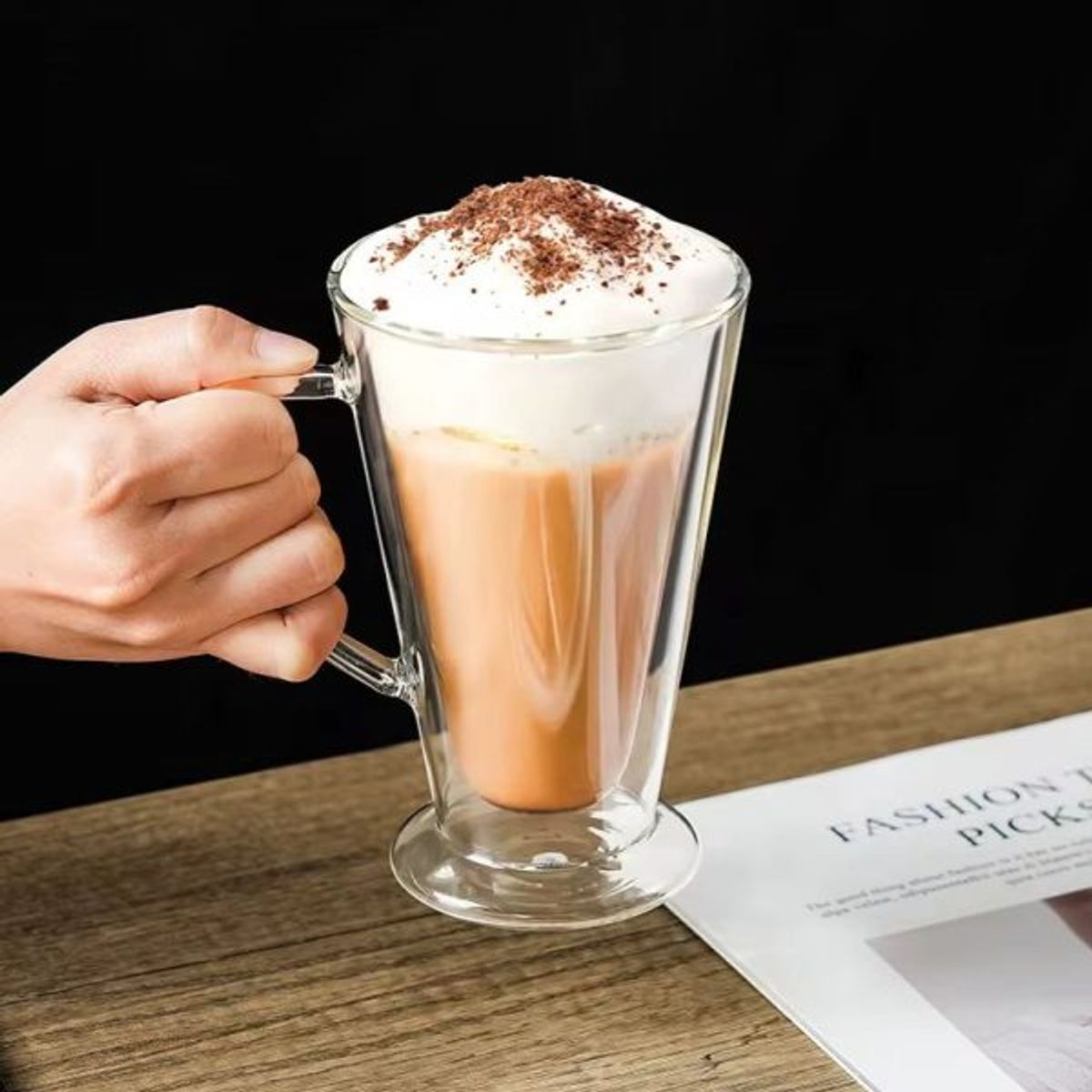 GENERICO - COPA CAPUCHINO 300ML DOBLE PARED