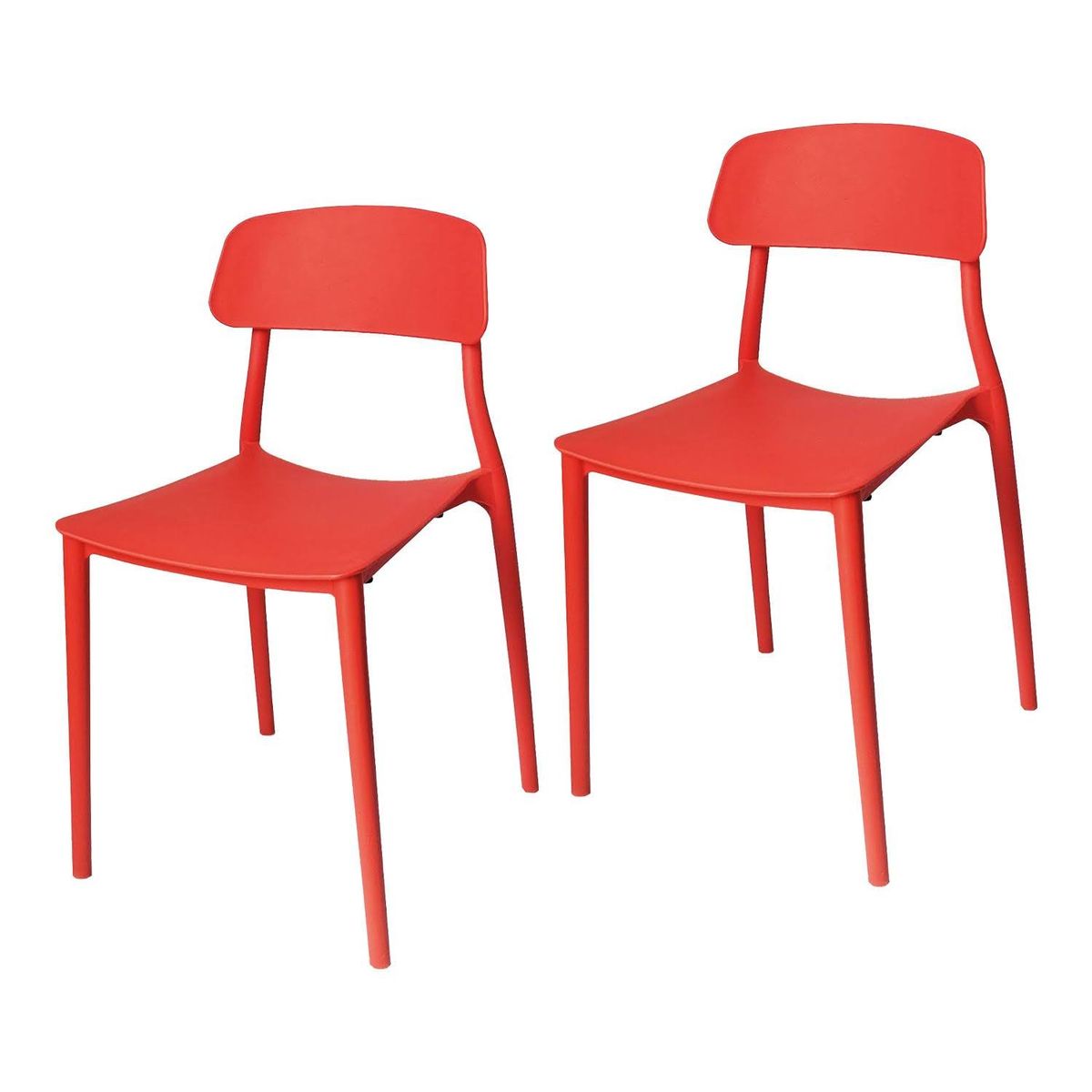 ARKIMUEBLES - Silla de polipropileno modelo Alisson rojo - set x 2 sillas