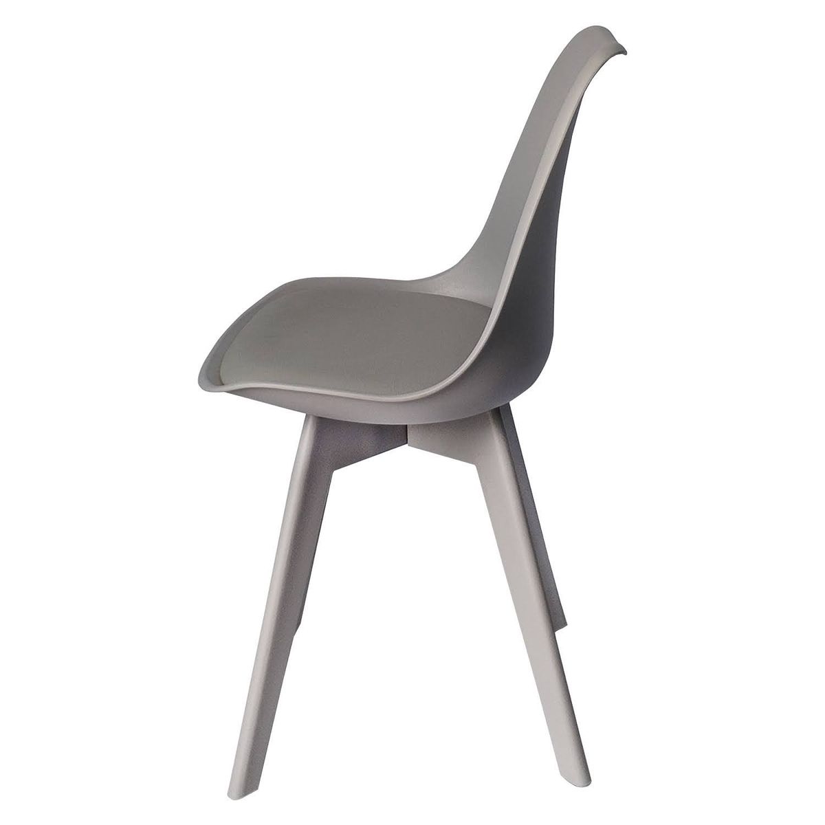 ARKIMUEBLES - Silla de polipropileno modelo Alexa gris - set x 2 sillas