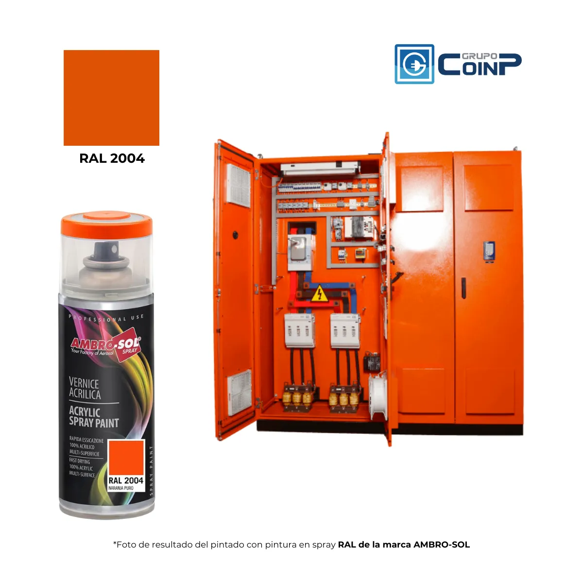 Pintura Aerosol RAL 2004 400ML Naranja Puro, marca AMBROSOL - Foto 2
