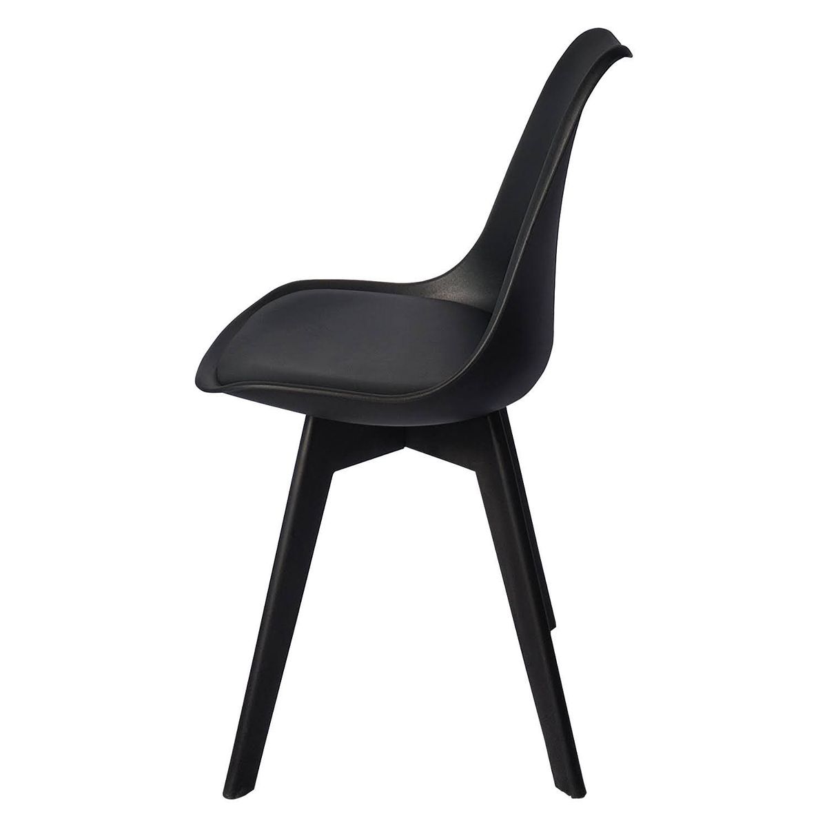 ARKIMUEBLES - Silla de polipropileno modelo Alexa negro - set x 2 sillas