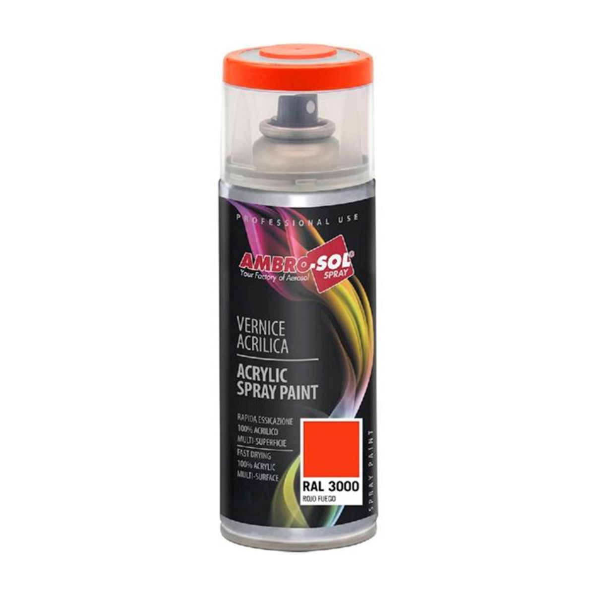 AMBROSOL - Pintura Aerosol RAL 3000 400ML Rojo Fuego