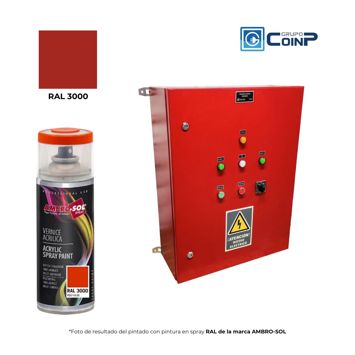 AMBROSOL - Pintura Aerosol RAL 3000 400ML Rojo Fuego