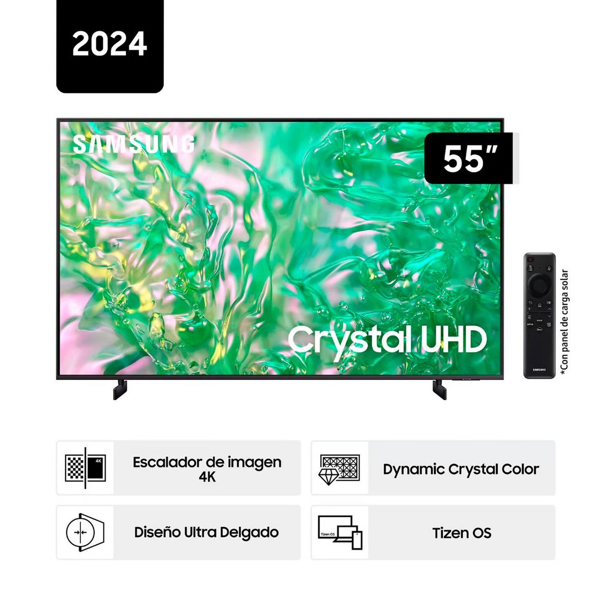 SAMSUNG - Televisor SAMSUNG 55 Crystal UHD 4K Tizen OS Smart TV 55DU8000