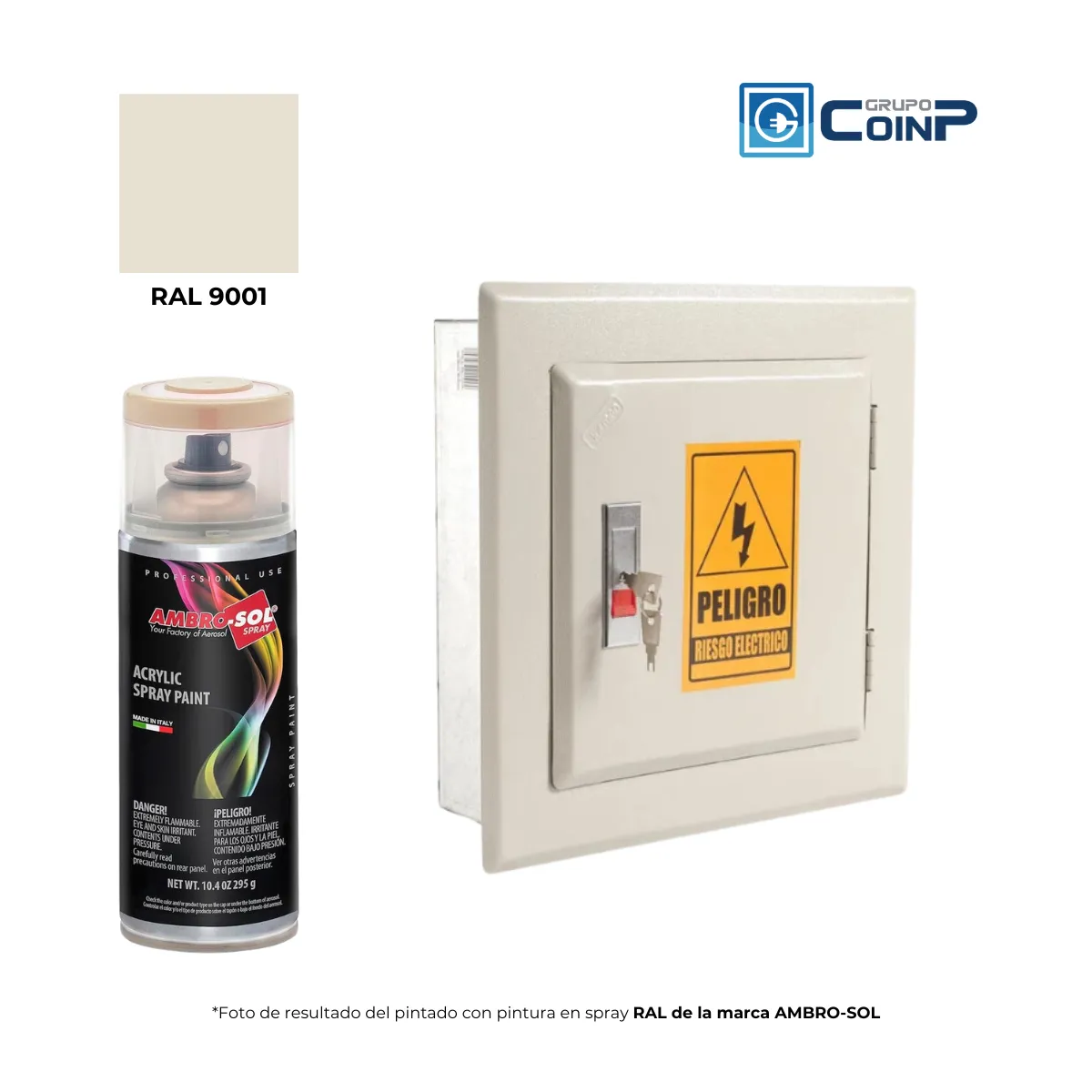 AMBROSOL - Pintura Aerosol RAL 3000 400ML Blanco Crema