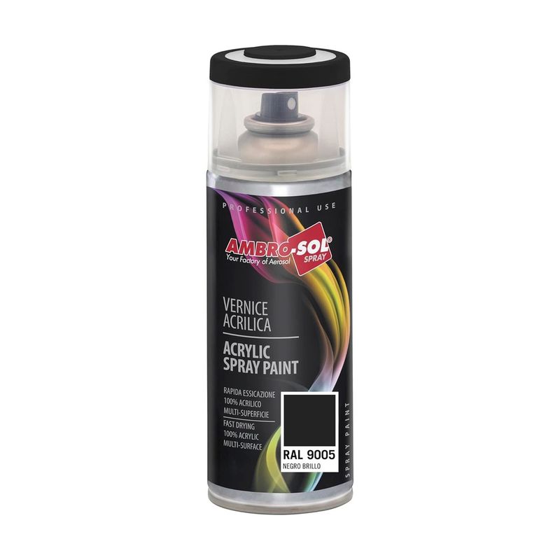 AMBROSOL - Pintura Aerosol RAL 9005 400ML Negro Satinado