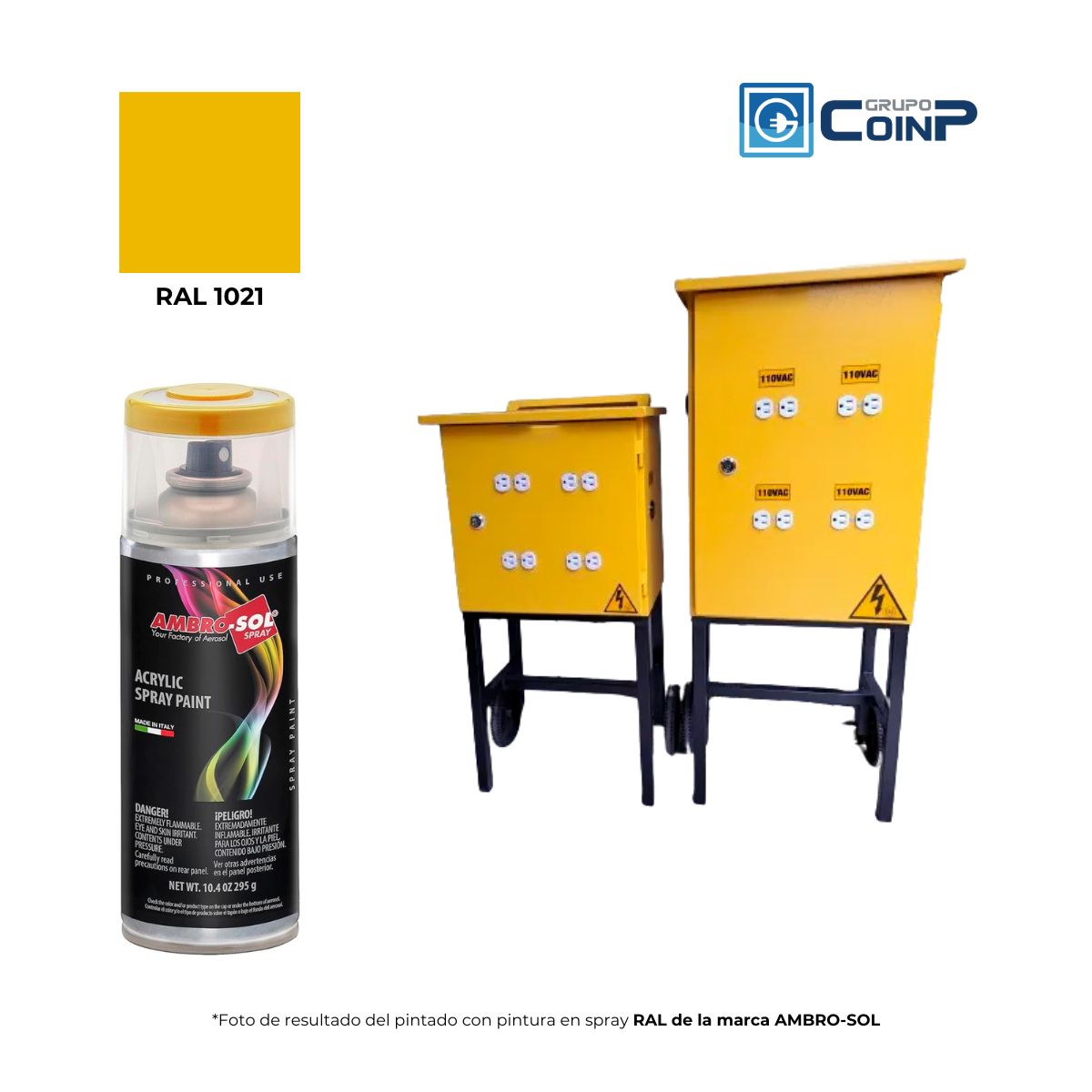 AMBROSOL - Pintura Aerosol RAL 1021 400ML Amarillo Cadmio