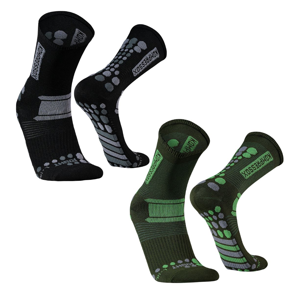 SILVERA NANOTECH - medias compresión ciclismo running gym senderismo 2-pack