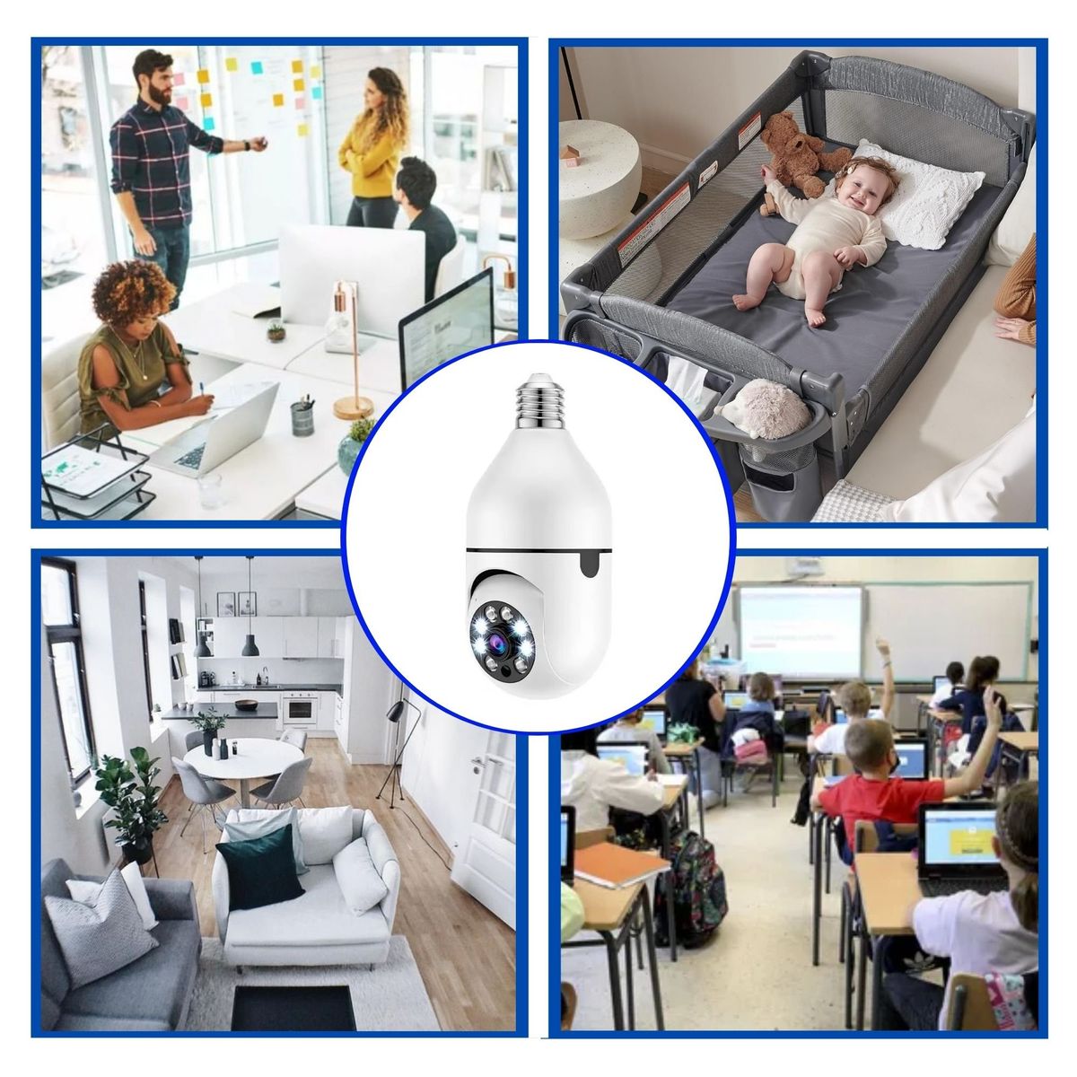 HOME LIGHT - Cámara de seguridad inteligente panorámica 360°