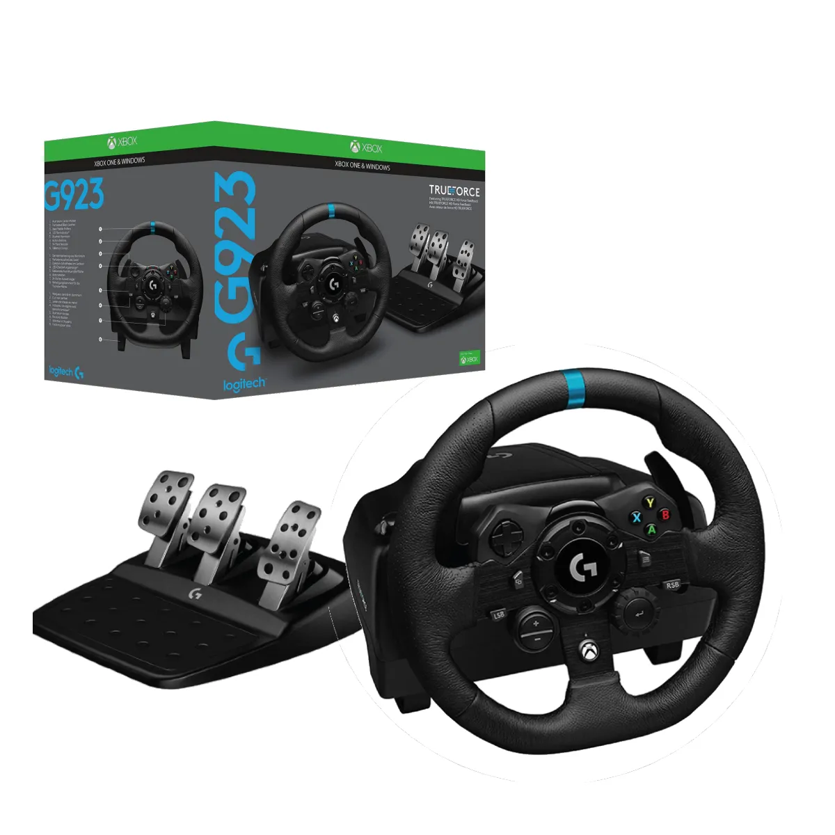 LOGITECH - Timón CPedal Logitech G923 Racing Wheel para PCXB Usb 941-000156