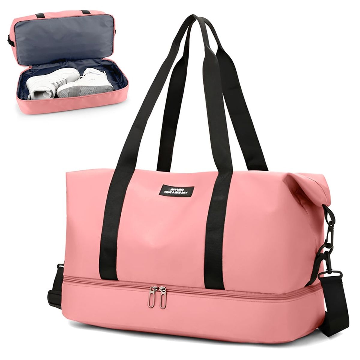 KELLER - Bolso de Viaje Porta Zapatos con Correa Ajustable Rosado GF6