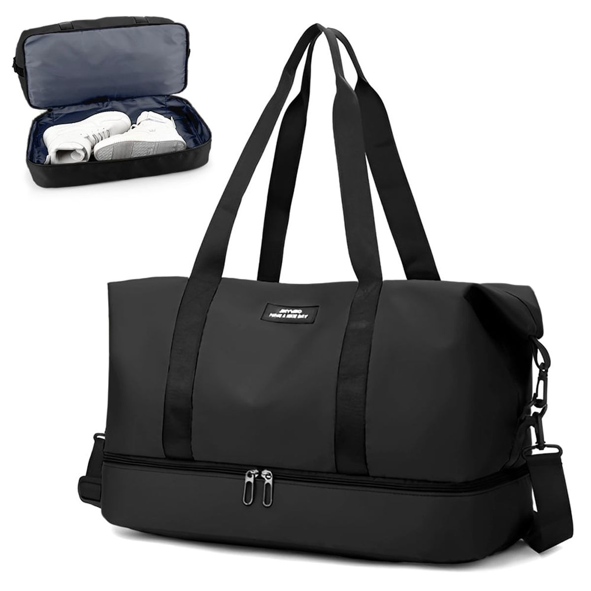 KELLER - Bolso de Viaje Porta Zapatos con Correa Ajustable Negro GF6
