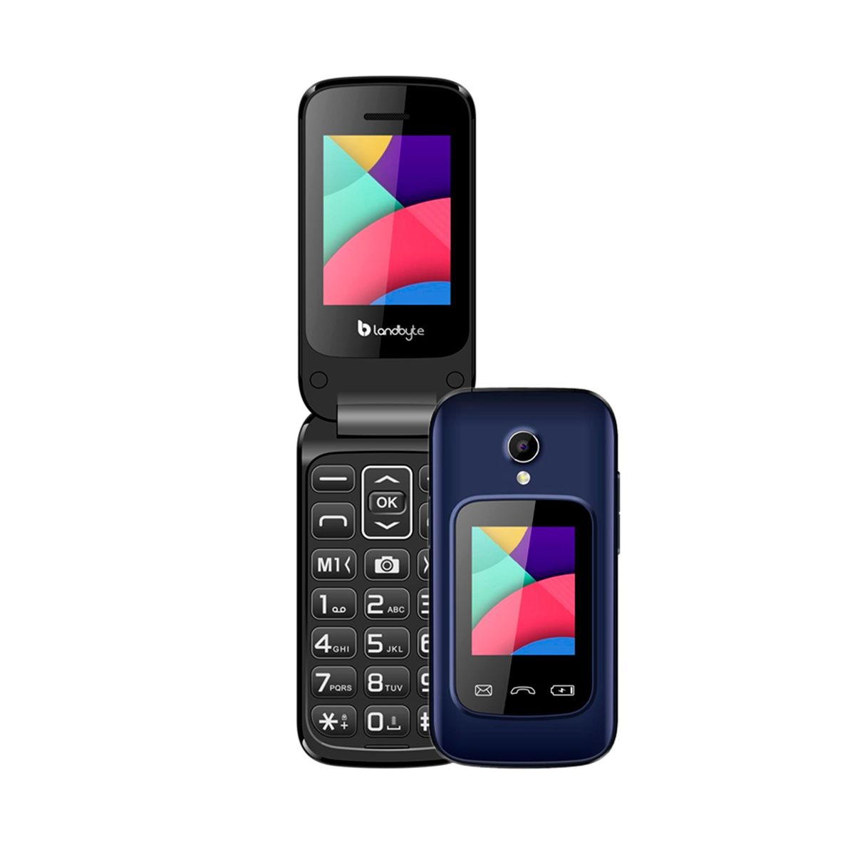 LANDBYTE - TELEFONO CELULAR FLIP4G LANDBYTE 177 NEGRO PNTCLBLT1448BL