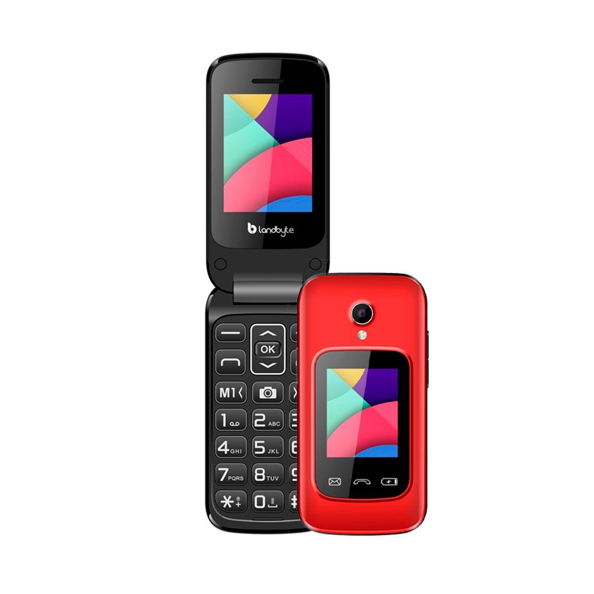 LANDBYTE - TELEFONO CELULAR FLIP 4G LANBYTE ROJO PNTCLBLT1448RD