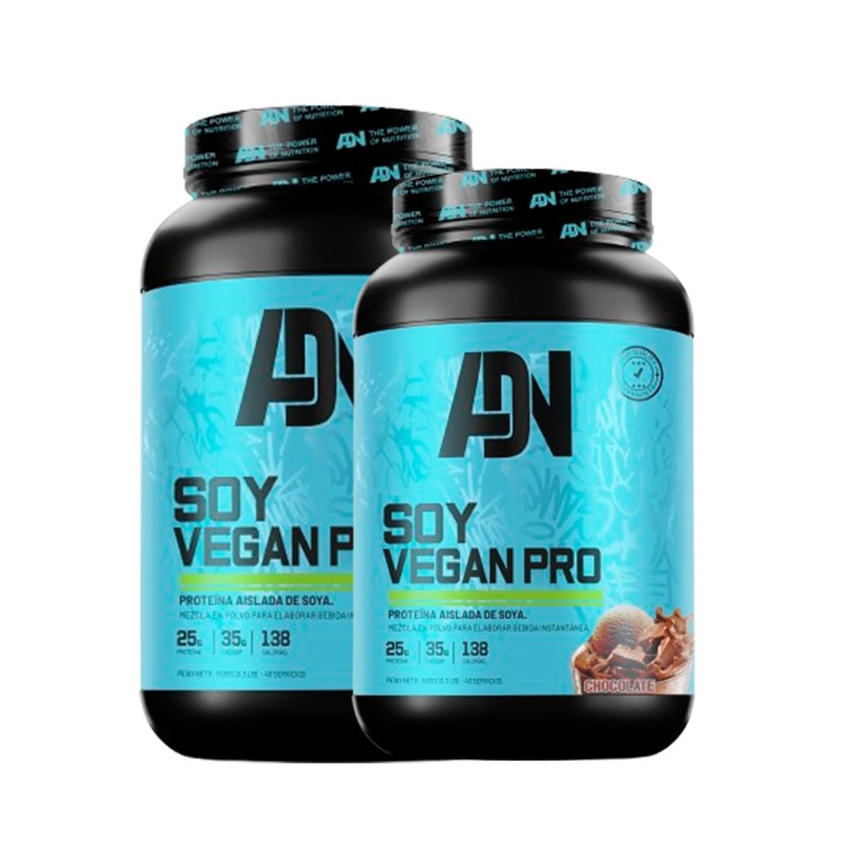 ADN - Soy Vegan 1.5 kg Chocolate + Soy Vegan 1.5 kg Chocolate