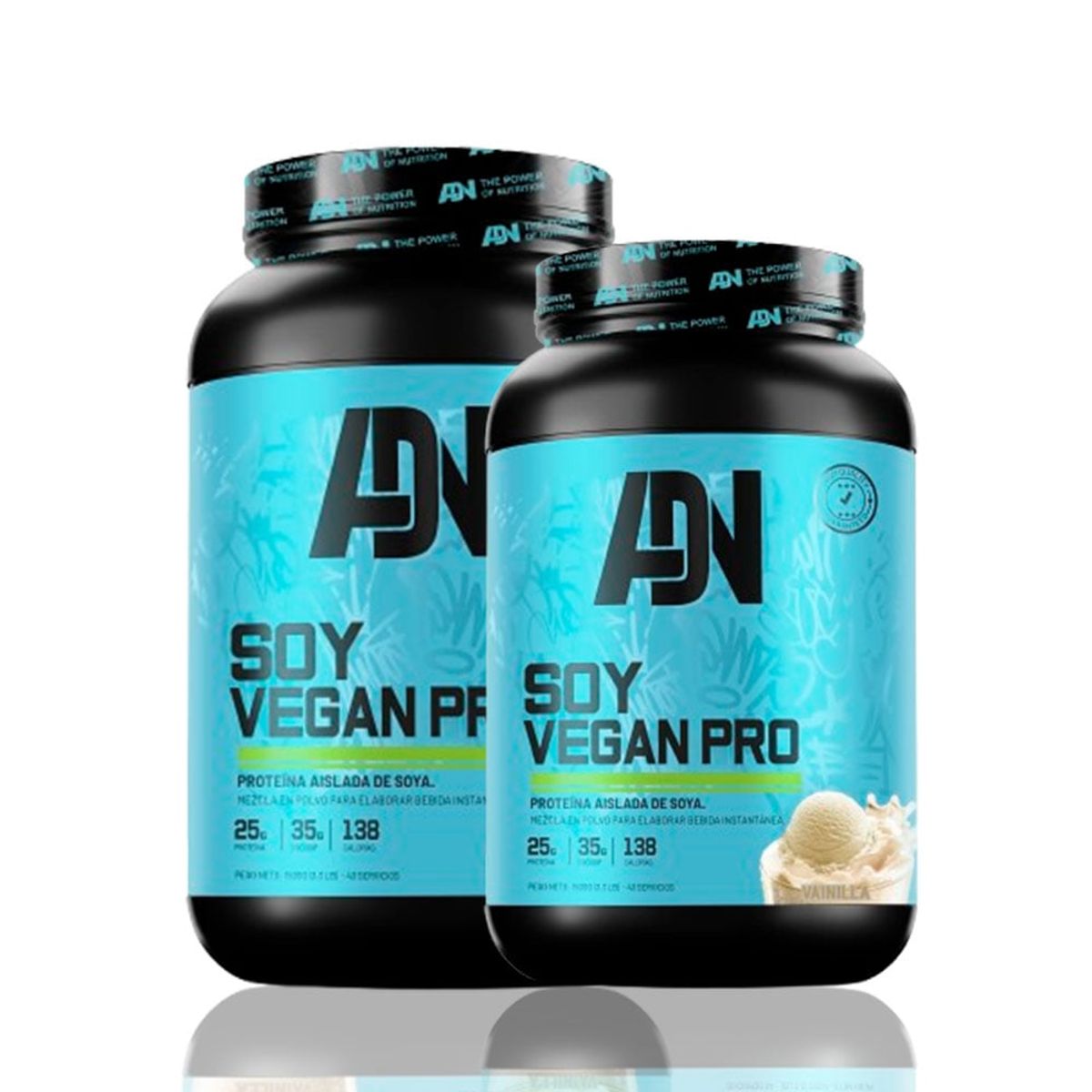 ADN - Soy Vegan 1.5 kg Vainilla + Soy Vegan 1.5 kg Vainilla
