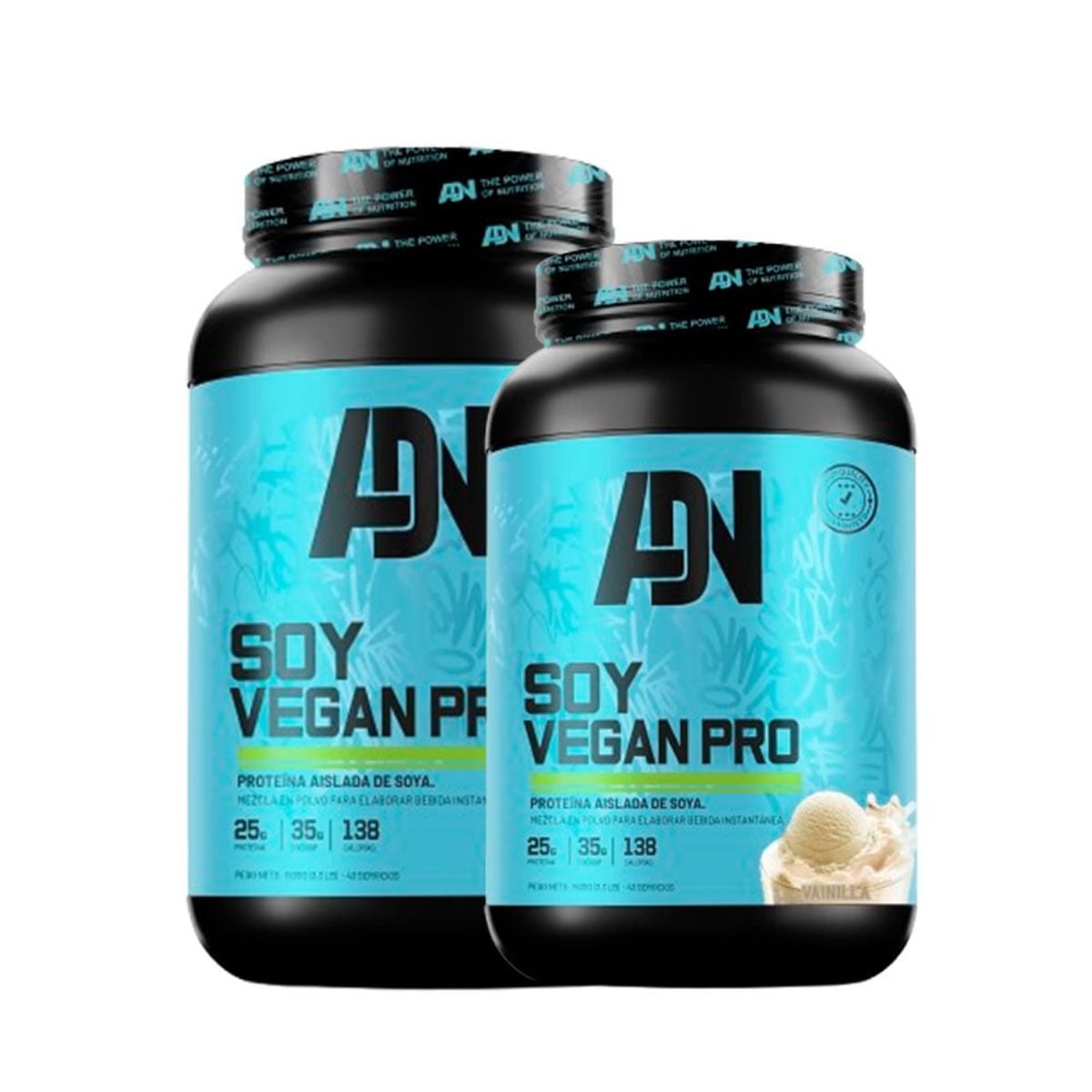 ADN - Soy Vegan 1.5 kg Vainilla + Soy Vegan 1.5 kg Vainilla