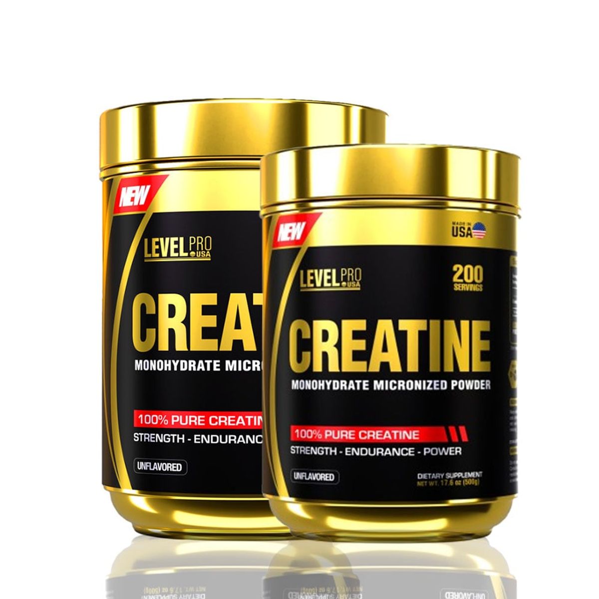 LEVEL PRO - Creatina Monohidrata Level Pro 500Gr Pack X2