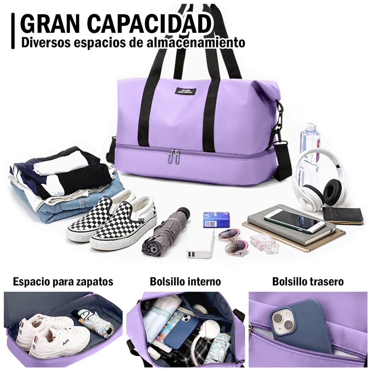 KELLER - Maletín Deportivo Porta Zapatos con Correa Ajustable LL GF6