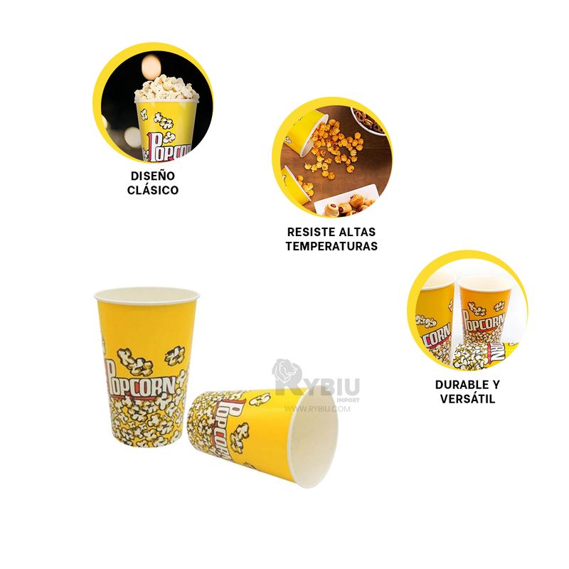 RYBIU IMPORT - Pack2 Balde Forma de Cono Amarillo Y+Envoltorio de Regalo